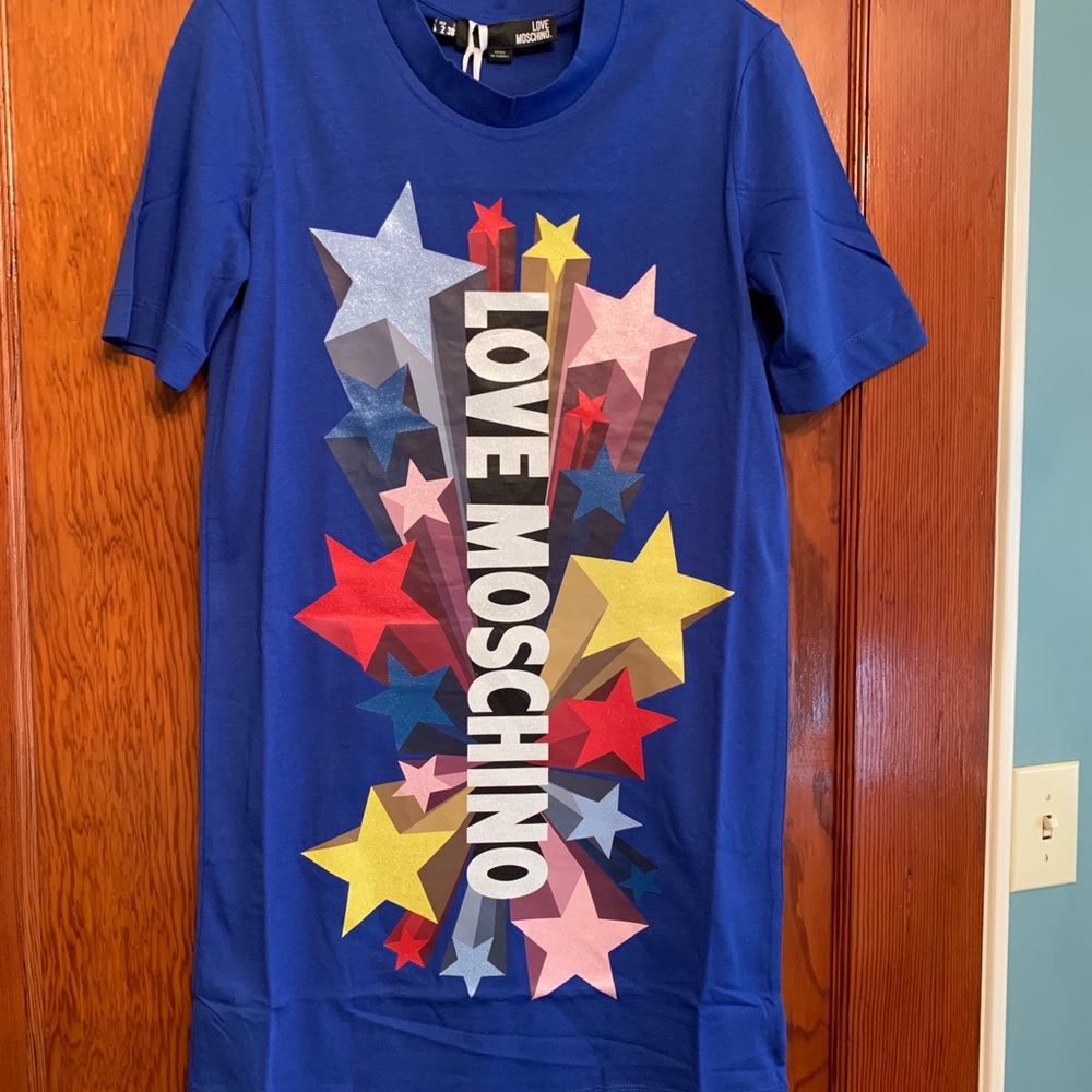 Love Moschino Blue T-Shirt Dress 💙💙💙